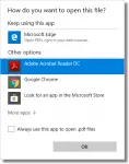 Changing the default PDF viewer in WIndows 10.