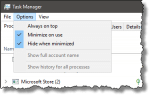 Task Manager Options