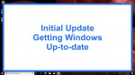 Initial Update Getting Windows Up-to-date