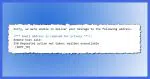 Mailbox Unavailable Error