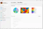 Color filters settings in Windows.