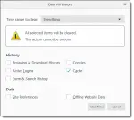 Firefox Clear History Dialog