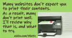 How Do I Print An Email or Webpage and Have It Work?