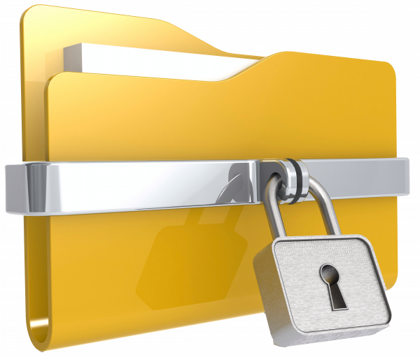 A padlocked folder.