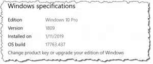 Windows 10 Version 1809