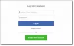 Facebook Login, including the "Forgot account?" link
