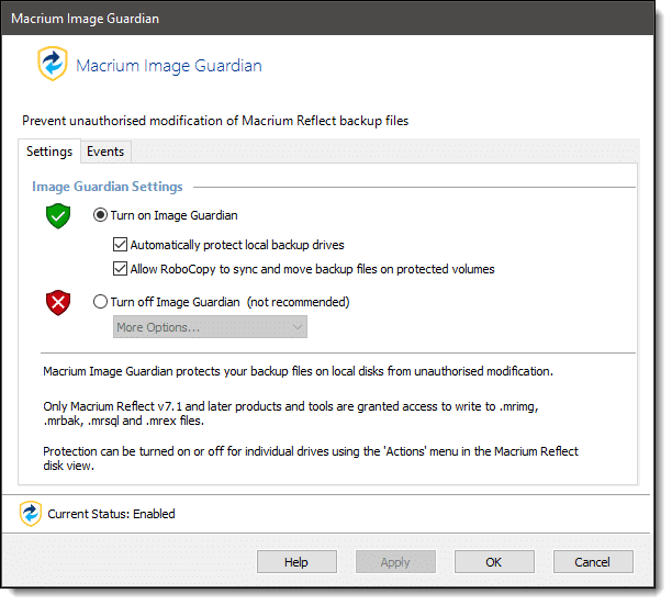 Macrium Reflect Image Guardian