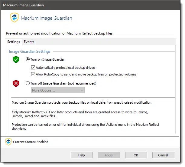 Macrium Reflect Image Guardian
