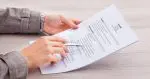 A Printed Document being Reviewed
