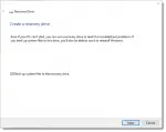 Creating a Recovery Drive in Windows 10