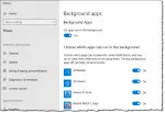 Background Apps Setting in Windows 10