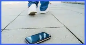 A phone being lost