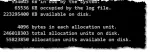 CHKDSK report showing cluster size