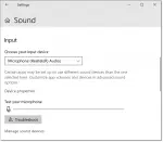 Sound, Microphone selection in Settings App