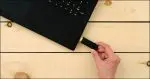 Laptop with USB thumbdrive