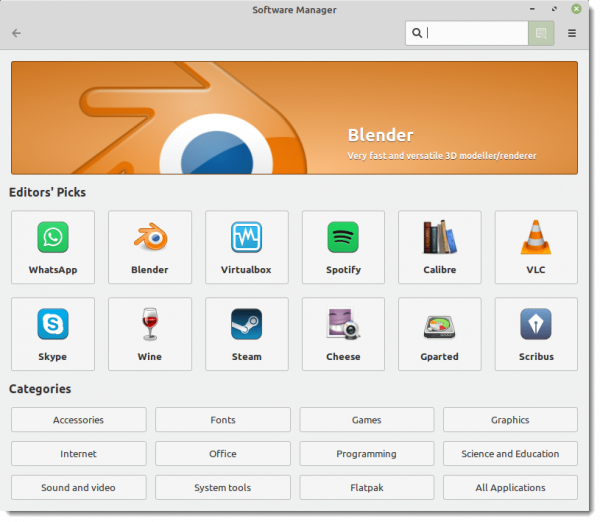 Linux Software Manager.