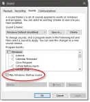 Windows Startup sound setting