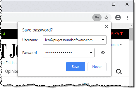 google chrome saved passwords