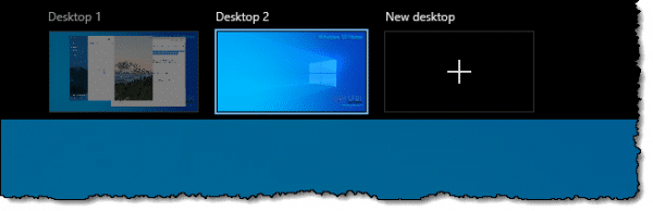 Two desktops