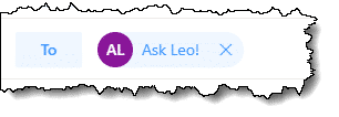 To: Ask Leo! -- but is the email address correct?