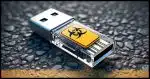 A scary unknown USB thumbdrive.