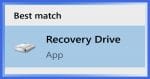 Recovery Drive in Search Results