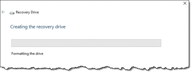 Creating the Recovery Drive