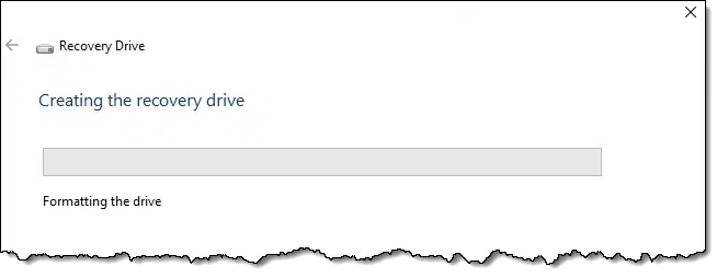 Creating the Recovery Drive