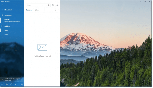 The Mail program in Windows 10