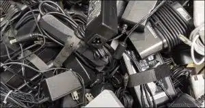 A small portion of my collection of salvaged power supplies.