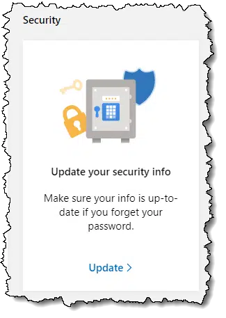 Update your security info