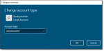 Setting an account type to administrator