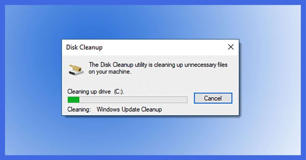 Disk Cleanup in Progress