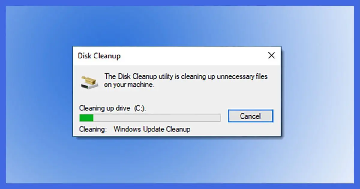 Disk Cleanup in Progress