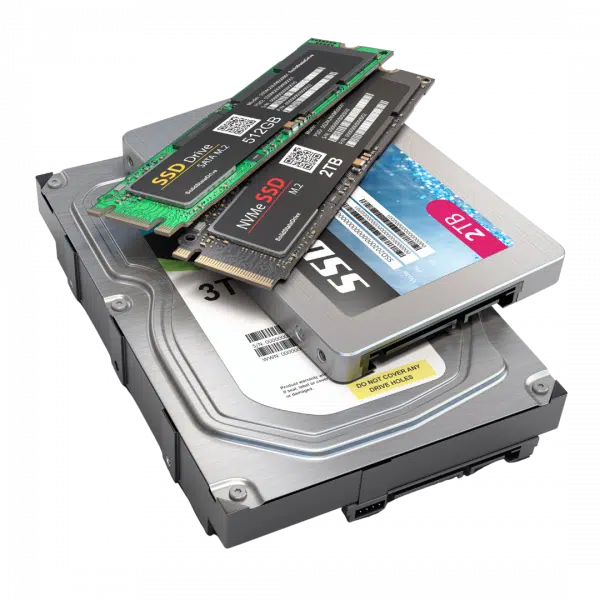Three different "disk" drives.
