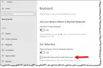 Sticky Keys setting