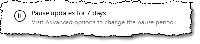 Pause updates for 7 days or more