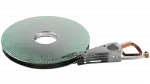 Disk platters with bits.