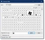 Charmap with a character selected
