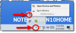 Ejecting a drive using the taskbar notification area