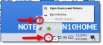 Ejecting a drive using the taskbar notification area
