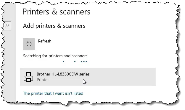 Adding a printer