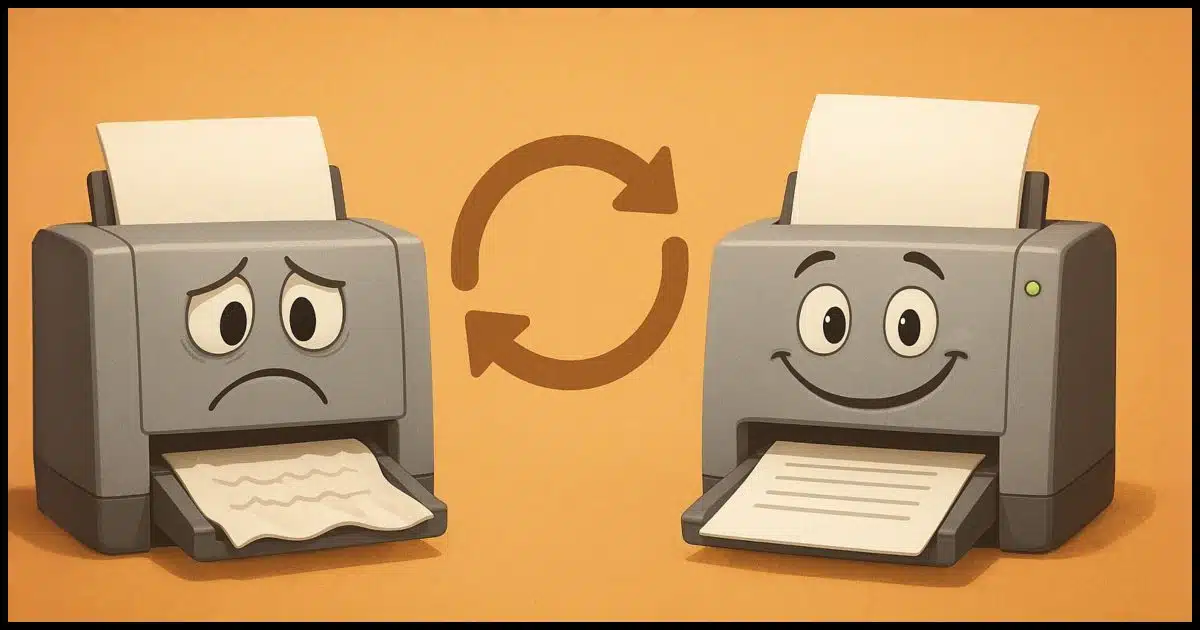 Sad printer <-> Happy Printer