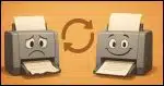 Sad printer Happy Printer