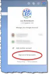 Sign out option in Google