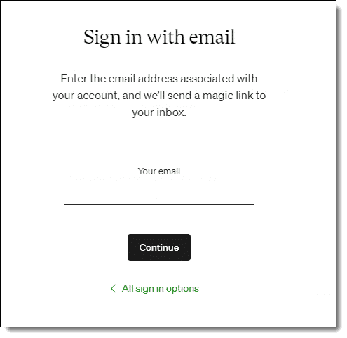 Medium.com sign in with email