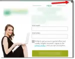 A typical pop-up.
