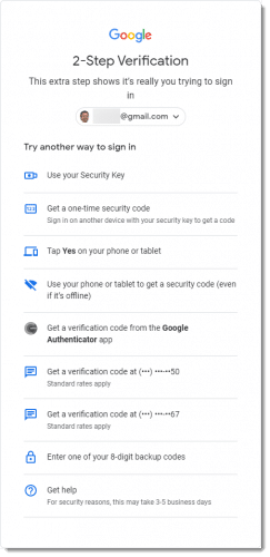 Google Two Step Verification
