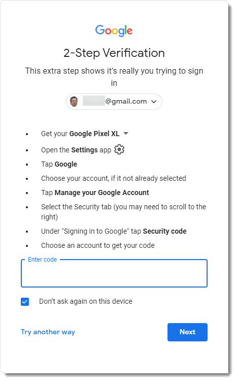 Login to Google without a password