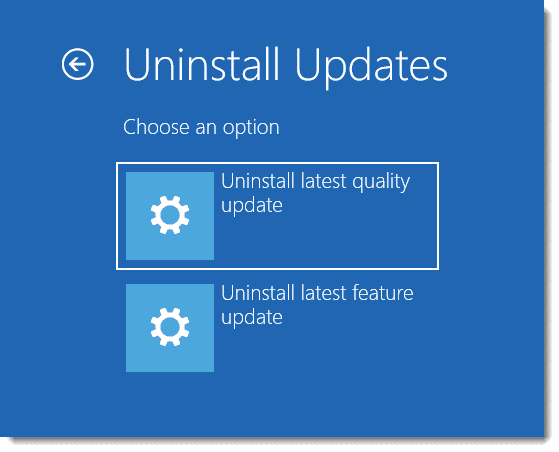 Uninstall Updates